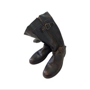 Bed/Stu genuine leather motorcycle boot size 8